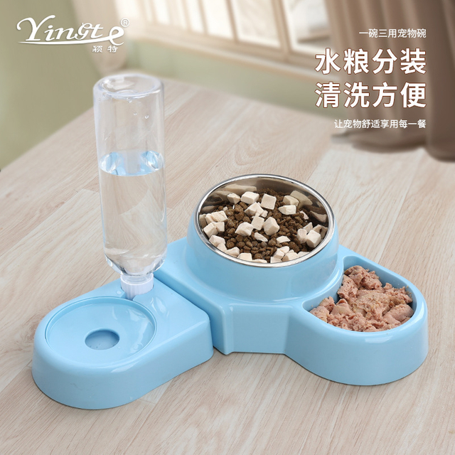 Pet-Friendly 2-in-1 Automatic Feeding Bowl for Cats and Dogs