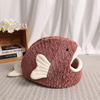 Semi-Enclosed Cat Dog Kennel Pad with Soft Sponge Material