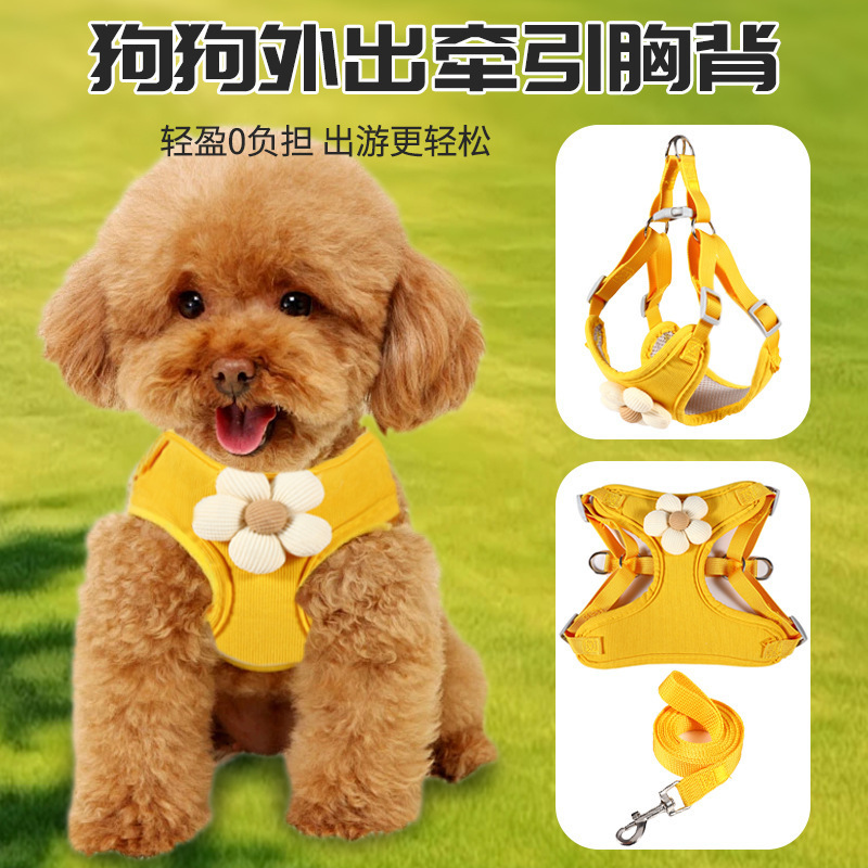 Dog Leash Vest Type Small Dog Leash Pet Chest Harness