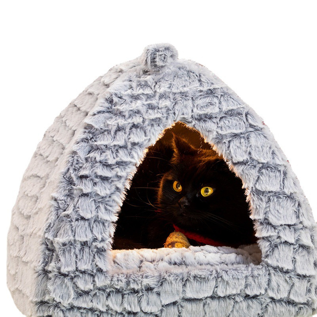 Cattery Foldable And Semi-closed All-season Pet House Thickened Warm Cat House 