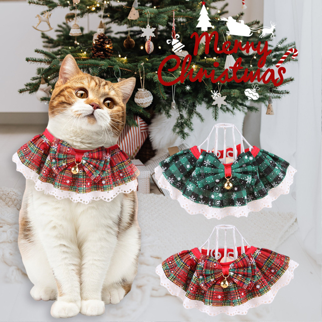 Dog Bib Bell Accessory for Christmas Kitten Pet Collar Style
