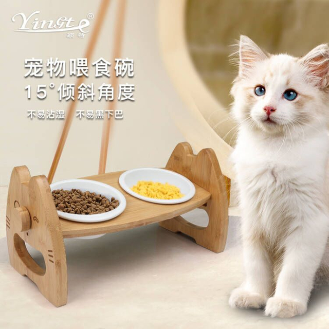 Premium Double Pet Bowl with Neck Guard and Stylish Design