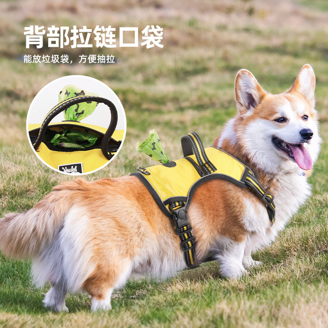 Dog Chest Back Medium And Large Dog Leash Pet Harness High Light Reflective Explosion Protection Dog Leash